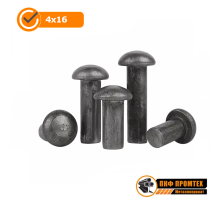  Заклепка стальная полукруглая головка 4x16 ГОСТ 10299-80